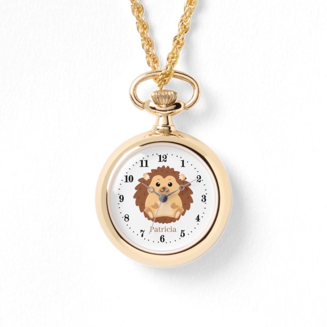 Reloj De Pulsera adoradores lindos de hedgehog añaden nombre (Anverso)