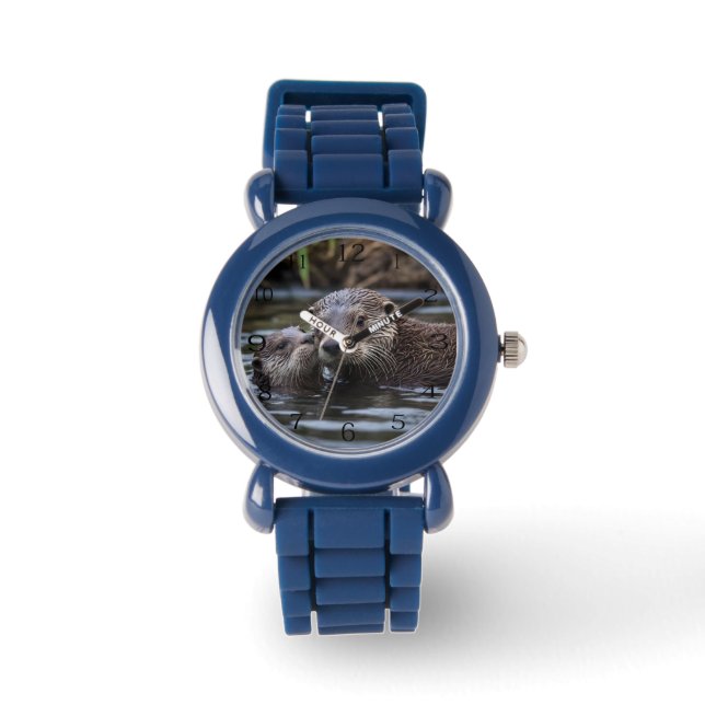 Reloj De Pulsera **"Adrift in Love: Mummy and Baby Otter"** (Anverso)
