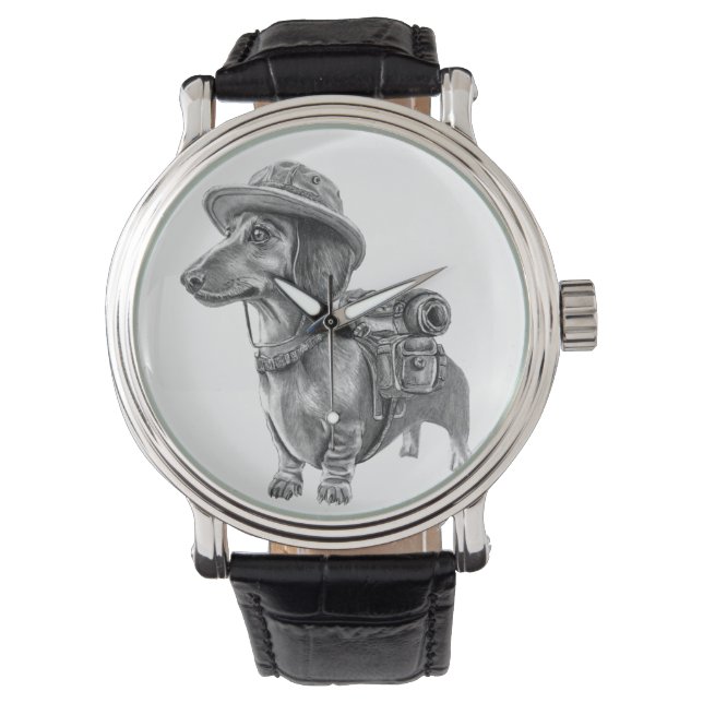 Reloj De Pulsera Adventurous dachshund (Anverso)