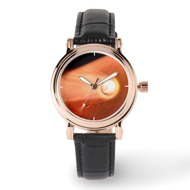 Reloj De Pulsera Aeródromo Con Perseverancia Rover Descent To Mars (Anverso)