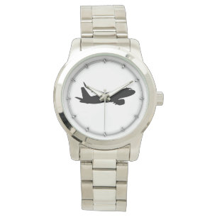 Reloj De Pulsera Aeronave Jet Liner Black Silhouette a personalizar