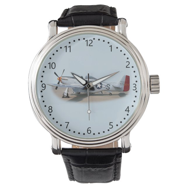 Reloj De Pulsera Aeronaves Mustang P-51D (Anverso)