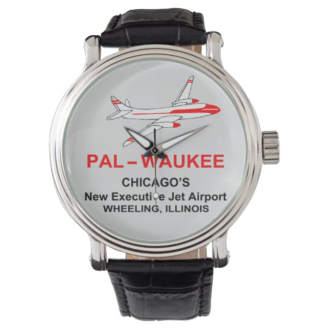Reloj De Pulsera Aeropuerto Palwaukee, Wheeling, Illinois (Anverso)
