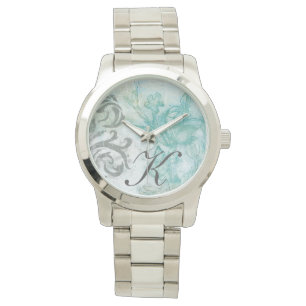 Reloj De Pulsera Aerosol II de la flor del monograma el  