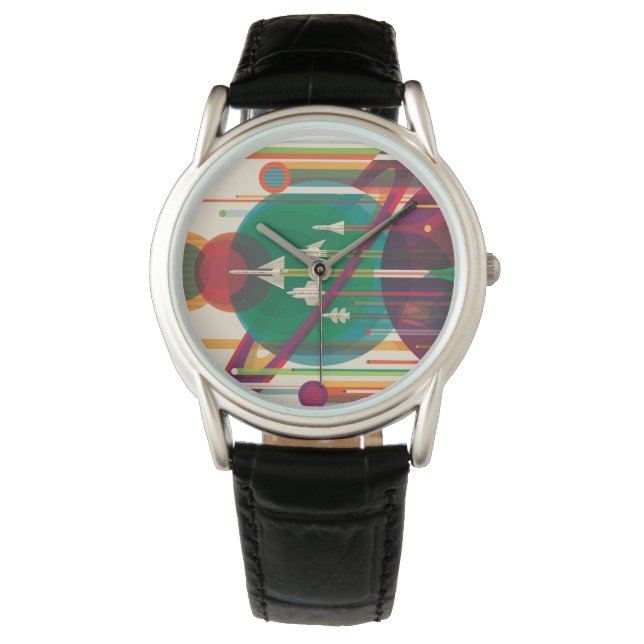 Reloj De Pulsera Afiche de viaje en el espacio retro - Grand Tour d (Anverso)