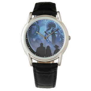 Reloj De Pulsera Afiche de viaje espacial retro - Europa de la luna