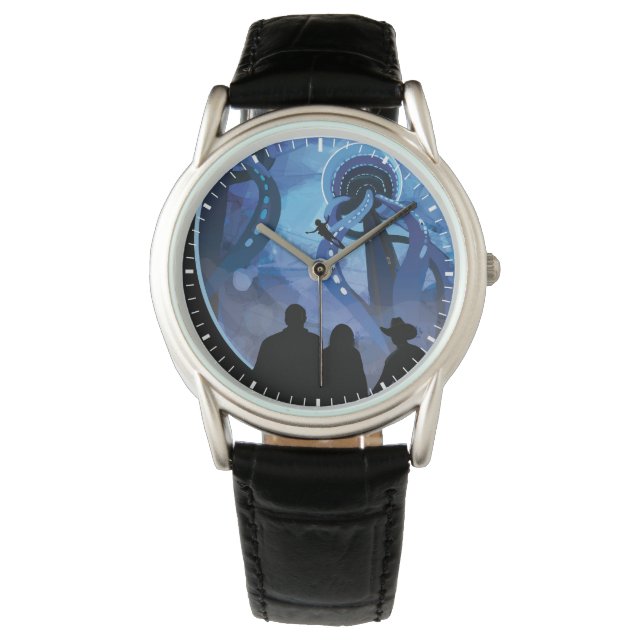 Reloj De Pulsera Afiche de viaje espacial retro - Europa de la luna (Anverso)