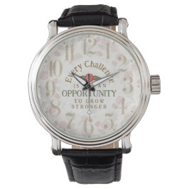 Reloj De Pulsera Afirmación "Crece Más Fuerte"