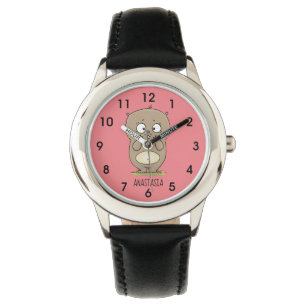 Reloj De Pulsera Afortunadamente adorable personalizado de hámster 