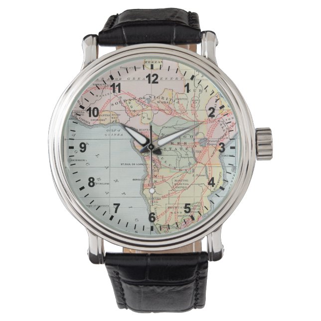 RELOJ DE PULSERA ÁFRICA: MAPA, 1894 (Anverso)