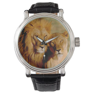 Reloj De Pulsera África, Namibia, Okonjima. León y leona
