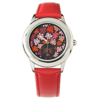 Reloj De Pulsera Afro diva roja