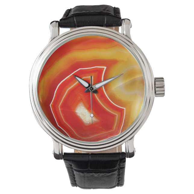 Reloj De Pulsera Agate Naranja de caída (Anverso)