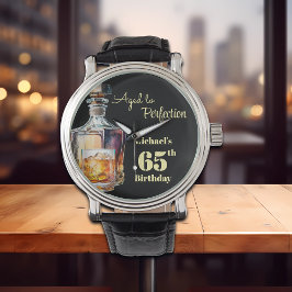 Reloj De Pulsera Aged to Perfection Men's 65th Whiskey Birthday