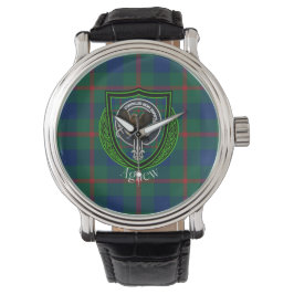 Reloj De Pulsera Agnew Scottish Clan Tartán y Escudo