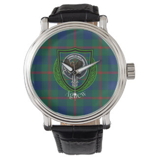 Reloj De Pulsera Agnew Scottish Clan Tartán y Escudo