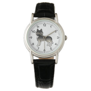 Reloj De Pulsera Agouti Siberian Husky Cute Cartog Perro