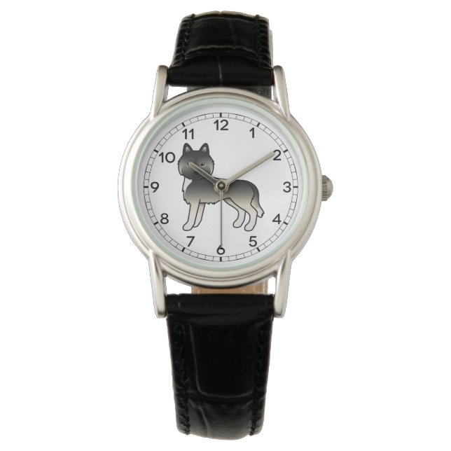Reloj De Pulsera Agouti Siberian Husky Cute Cartog Perro (Anverso)