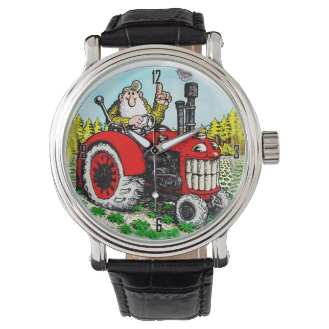 RELOJ DE PULSERA AGRICULTOR EN TRACTOR WRIST WATCH (Anverso)