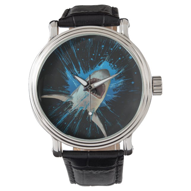 RELOJ DE PULSERA AGUA DE TIBURÓN SALPICADURA OCÉANO (Anverso)