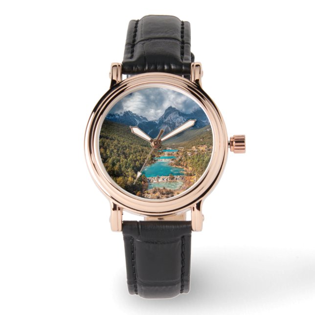 Reloj De Pulsera Agua | Lago Blue Moon, China (Anverso)