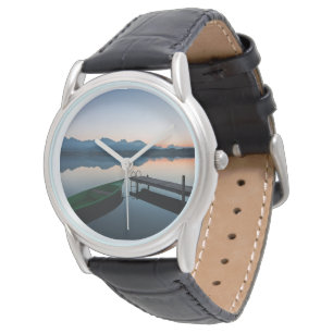 Reloj De Pulsera Agua Lago Hopfen Alpes bávaros Alemania