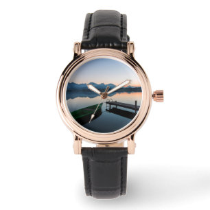 Reloj De Pulsera Agua Lago Hopfen Alpes bávaros Alemania