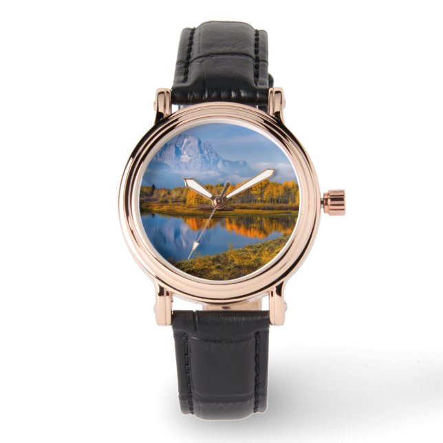 Reloj De Pulsera Agua | Oxbow Bend Jackson Wyoming (Anverso)