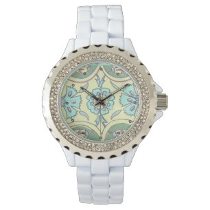 Reloj De Pulsera Aguamarina turca y modelo amarillo de la teja de
