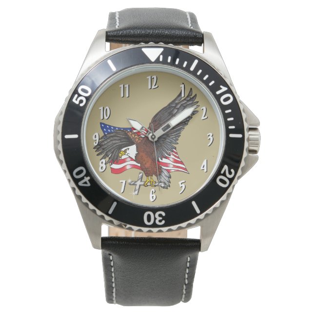 Reloj De Pulsera Águila americana con cruz (Anverso)