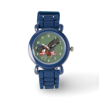 Reloj De Pulsera Águila americana con cruz