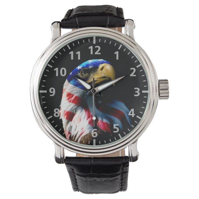 Reloj De Pulsera Águila Americana Patriótica (Anverso)