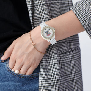 Reloj De Pulsera Águila Americana Patriótica Diversión por el 250 A