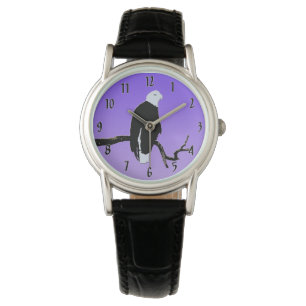 Reloj De Pulsera Águila calva al atardecer - Arte original de vida