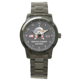 Reloj De Pulsera Águila Impresionante, Bandera Americana, Patriótic