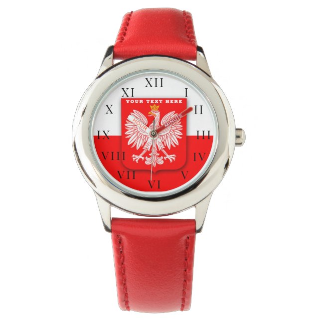 Reloj De Pulsera Águila Polska Polski Emblema de bandera polaca (Anverso)
