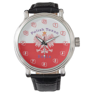 Reloj De Pulsera Águila texana polaca Busia