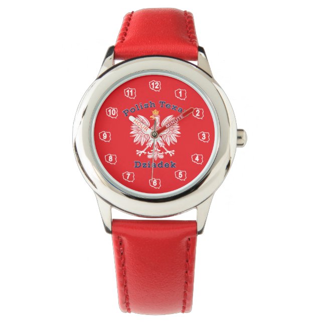 Reloj De Pulsera Águila texana polaca Dziadek (Anverso)