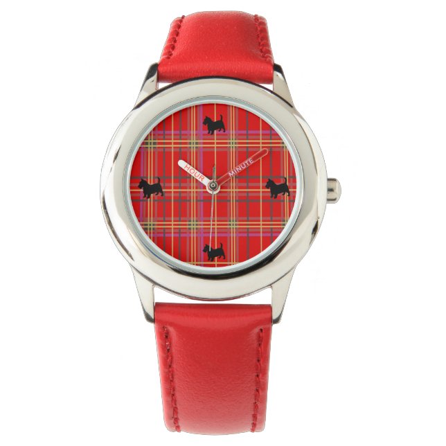Reloj De Pulsera Agujas rojas y territoriales estereotipadas (Anverso)