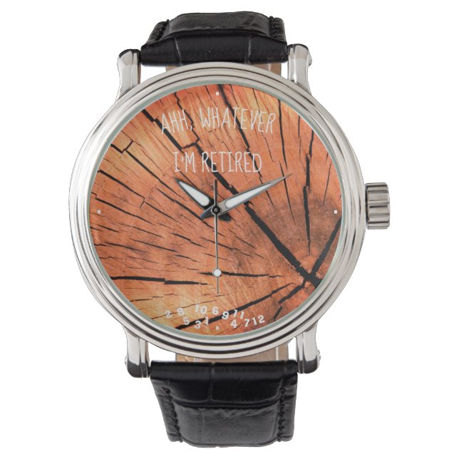 Reloj De Pulsera Ahh Lo Que Sea Que Soy Rústico Árbol Retirado Gran (Anverso)