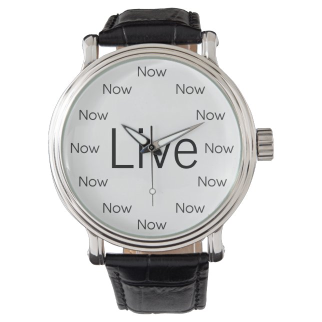 Reloj De Pulsera Ahora está Zen™ en vivo por ahora (Anverso)
