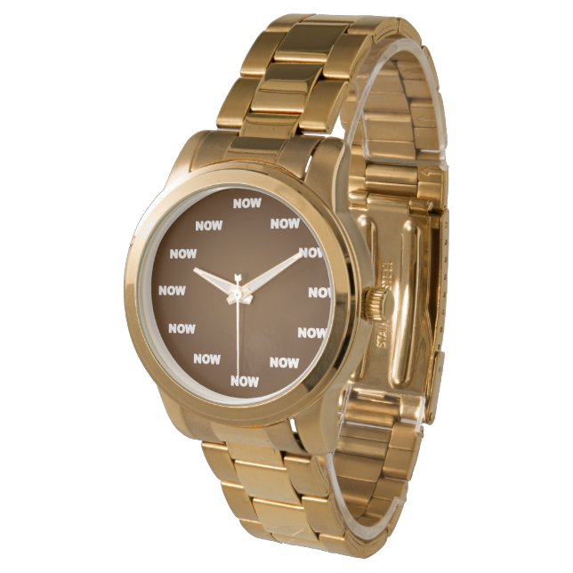 Reloj De Pulsera "AHORA" Watch (Brown) (Angular)