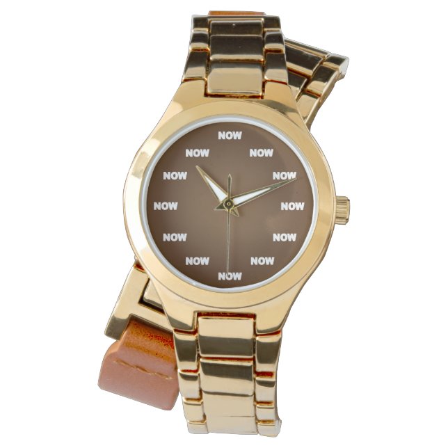 Reloj De Pulsera "AHORA" Watch (Brown) (Anverso)