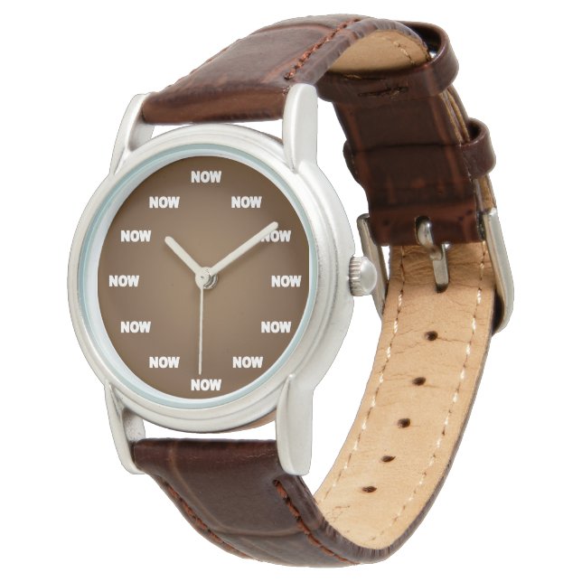 Reloj De Pulsera "AHORA" Watch (Brown) (Angular)
