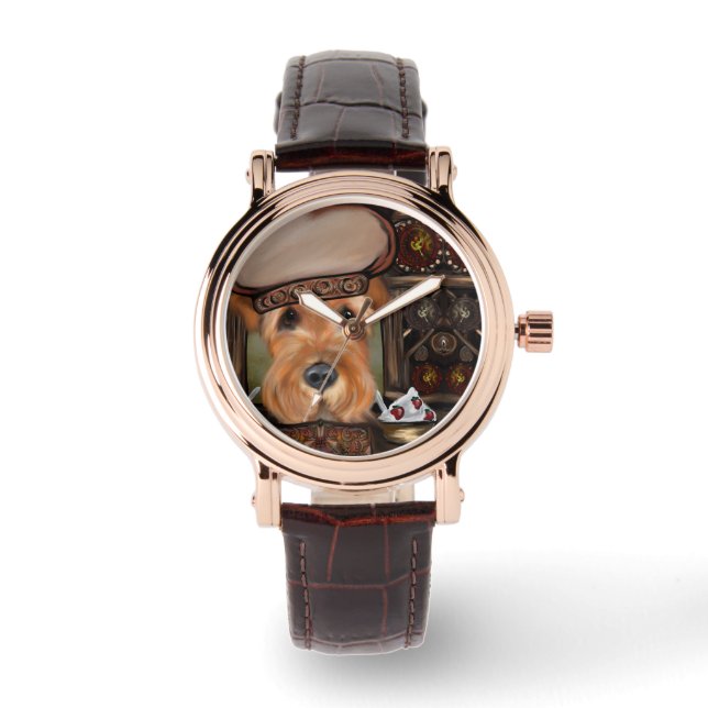 RELOJ DE PULSERA AIREDALE TERRIER (Anverso)