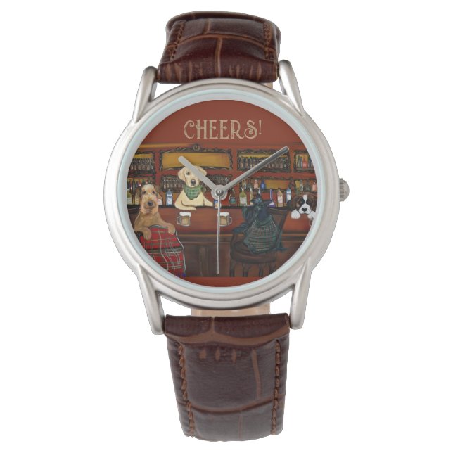 RELOJ DE PULSERA AIREDALE TERRIER & AMIGOS (Anverso)