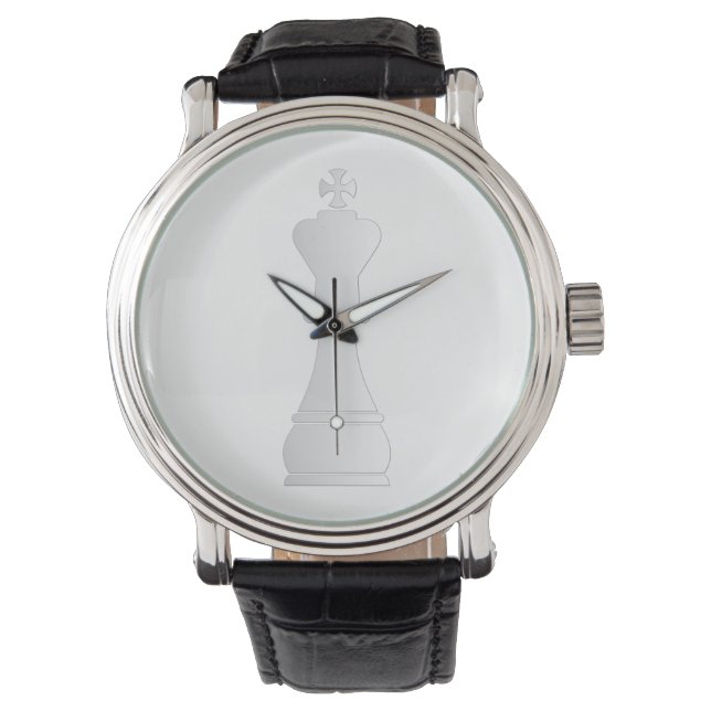 Reloj De Pulsera Ajedrez blanco (Anverso)