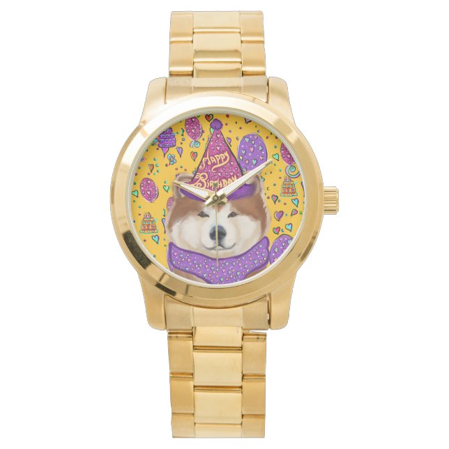RELOJ DE PULSERA AKITA DE CUMPLEAÑOS (Anverso)