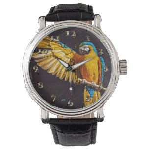 Reloj De Pulsera Ala hacia fuera estirada del loro