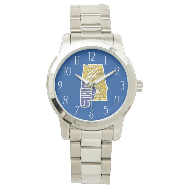 Reloj De Pulsera Alabama Nickname Word Art (Anverso)
